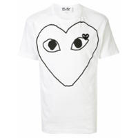 Comme Des Garçons Play Camiseta com estampa de logo - Branco