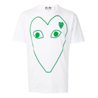 Comme Des Garçons Play Camiseta com estampa de logo - Branco
