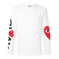 Comme Des Garçons Play Camiseta com estampa de logo - Branco