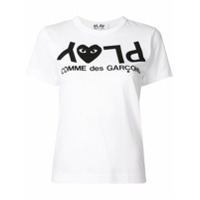 Comme Des Garçons Play Camiseta com estampa de logo - Branco