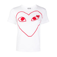 Comme Des Garçons Play Camiseta com estampa de logo - Branco