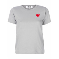 Comme Des Garçons Play Camiseta com estampa de logo - Cinza
