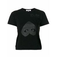 Comme Des Garçons Play Camiseta com estampa de logo - Preto