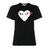 Comme Des Garçons Play Camiseta com estampa de logo - Preto