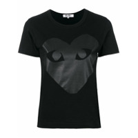 Comme Des Garçons Play Camiseta com estampa de logo - Preto