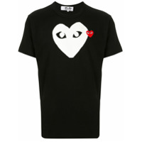 Comme Des Garçons Play Camiseta com estampa de logo - Preto