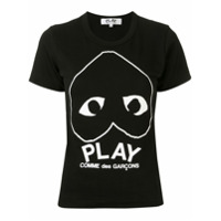 Comme Des Garçons Play Camiseta com estampa de logo - Preto