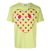 Comme Des Garçons Play Camiseta com estampa de logo - Verde