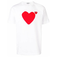 Comme Des Garçons Play Camiseta com logo de coração estampado - Branco