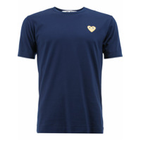 Comme Des Garçons Play Camiseta com logo estampado - Azul