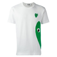 Comme Des Garçons Play Camiseta com logo estampado - Branco
