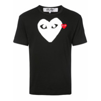 Comme Des Garçons Play Camiseta com logo estampado - Preto