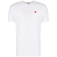 Comme Des Garçons Play Camiseta com patch de coração - Branco