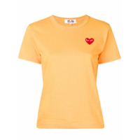 Comme Des Garçons Play Camiseta com patch de coração - Laranja