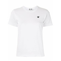 Comme Des Garçons Play Camiseta com patch de logo - Branco