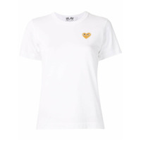 Comme Des Garçons Play Camiseta com patch de logo - Branco