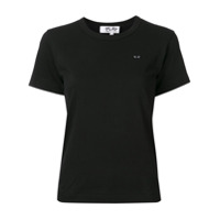 Comme Des Garçons Play Camiseta com patch de logo - Preto