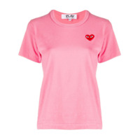 Comme Des Garçons Play Camiseta decote careca com estampa de coração - Rosa