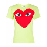 Comme Des Garçons Play Camiseta gola redonda com estampa de coração - Verde