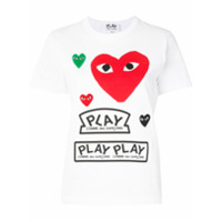 Comme Des Garçons Play Camiseta mangas curtas com estampa de logo - Branco