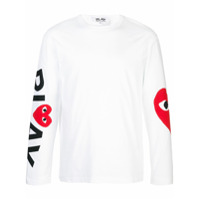 Comme Des Garçons Play Camiseta mangas longas - Branco