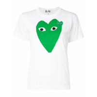 Comme Des Garçons Play Camiseta slim com estampa de logo de coração - Branco