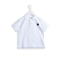 Comme Des Garçons Play Kids Camisa polo com logo - Branco