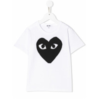 Comme Des Garçons Play Kids Camiseta com logo e coração - Branco