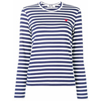 Comme Des Garçons Play stripe print jersey - Branco