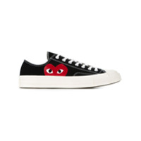 COMME DES GARÇONS PLAY X CONVERSE Tênis com logo contrastante - Preto