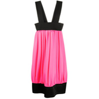 Comme Des Garçons Saia com suspensório e pregas - Rosa