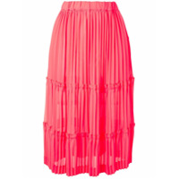 Comme Des Garçons Saia midi com pregas - Rosa