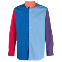 Comme Des Garçons Shirt Camisa color block - Azul