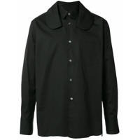 Comme Des Garçons Shirt Camisa de algodão com sobreposição na gola - Preto