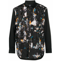 Comme Des Garçons Shirt Camisa mangas longas com estampa abstrata - Preto