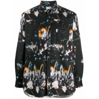 Comme Des Garçons Shirt Camisa mangas longas com estampa abstrata - Preto
