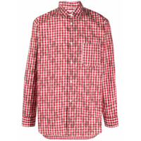 Comme Des Garçons Shirt Camisa xadrez de algodão - Vermelho