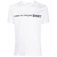 Comme Des Garçons Shirt Camiseta decote careca com estampa gráfica - Branco
