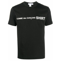Comme Des Garçons Shirt Camiseta decote careca com estampa gráfica - Preto