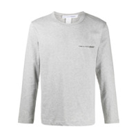 Comme Des Garçons Shirt Camiseta mangas longas com estampa de logo - Cinza