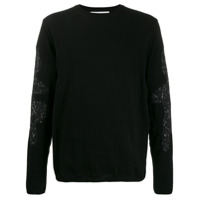 Comme Des Garçons Shirt contrast knit sweater - Preto