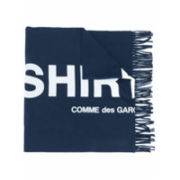 Comme Des Garçons Shirt Echarpe com logo bordado - Azul