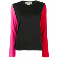 Comme Des Garçons Suéter color block - Preto