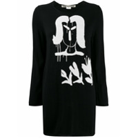 Comme Des Garçons Suéter longo com estampa - Preto