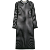 Comme Des Garçons Vestido com tela translúcida - Preto