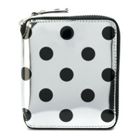 Comme Des Garçons Wallet Carteira de couro com poás - Metálico