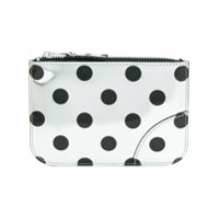 Comme Des Garçons Wallet Carteira de couro com poás - Metálico