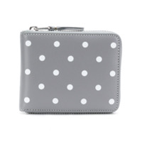 Comme Des Garçons Wallet Carteira de couro com zíper - Cinza