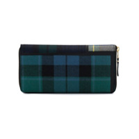 Comme Des Garçons Wallet Carteira grande com estampa xadrez - Verde