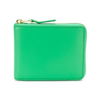 Comme Des Garçons Wallet Carteira mini de couro com zíper - Verde